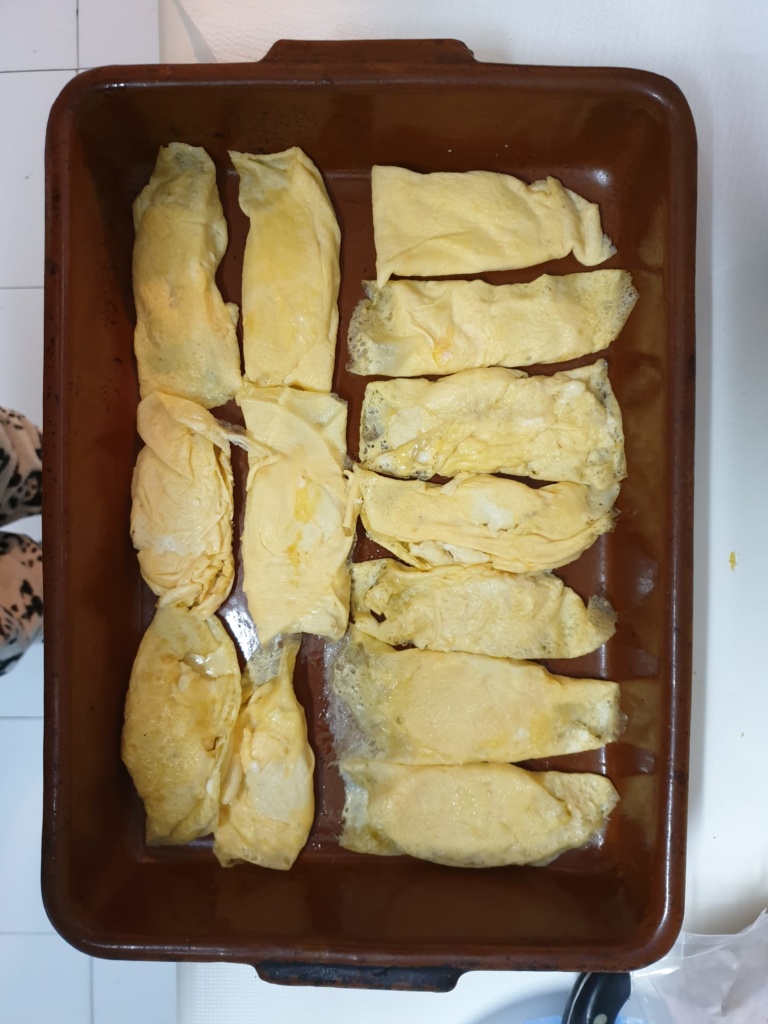 tortillas rellenas de bechamel y paté